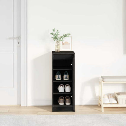 Scarpiera Rovere Nero 29,5x34x76 cm in Legno Multistrato