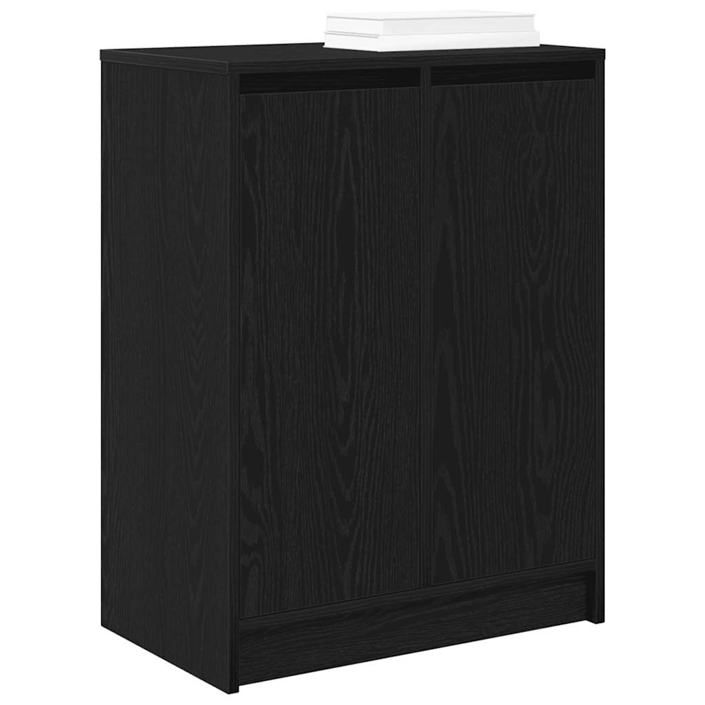 Scarpiera Rovere Nero 57x34x76 cm in Legno Multistrato
