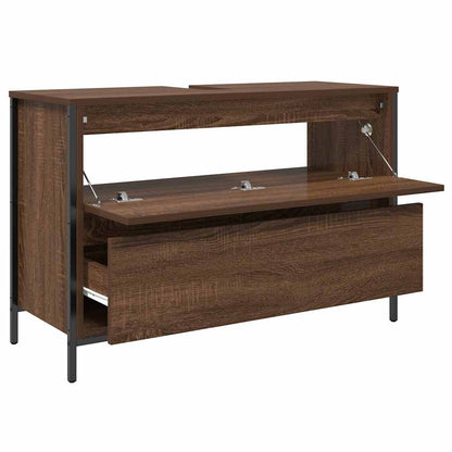 Mobile Lavabo da Bagno con Cassetti Rovere Marrone 90x34,5x60cm