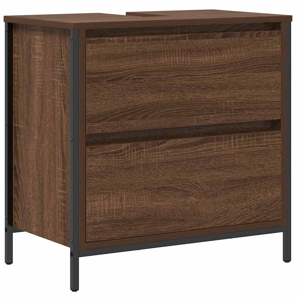 Mobile Lavabo da Bagno con Cassetti Rovere Marrone 60x34,5x60cm