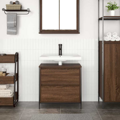 Mobile Lavabo da Bagno con Cassetti Rovere Marrone 60x34,5x60cm