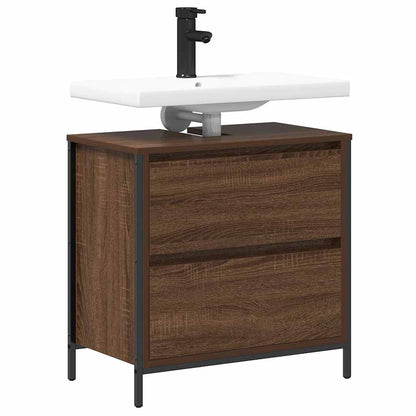 Mobile Lavabo da Bagno con Cassetti Rovere Marrone 60x34,5x60cm
