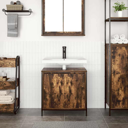Mobile Lavabo da Bagno Rovere Fumo 60x34,5x60 cm