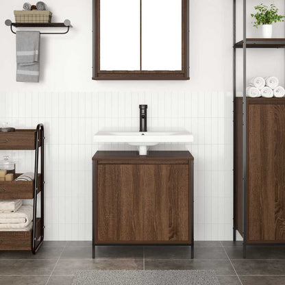 Mobile Lavabo da Bagno Rovere Marrone 60x34,5x60 cm