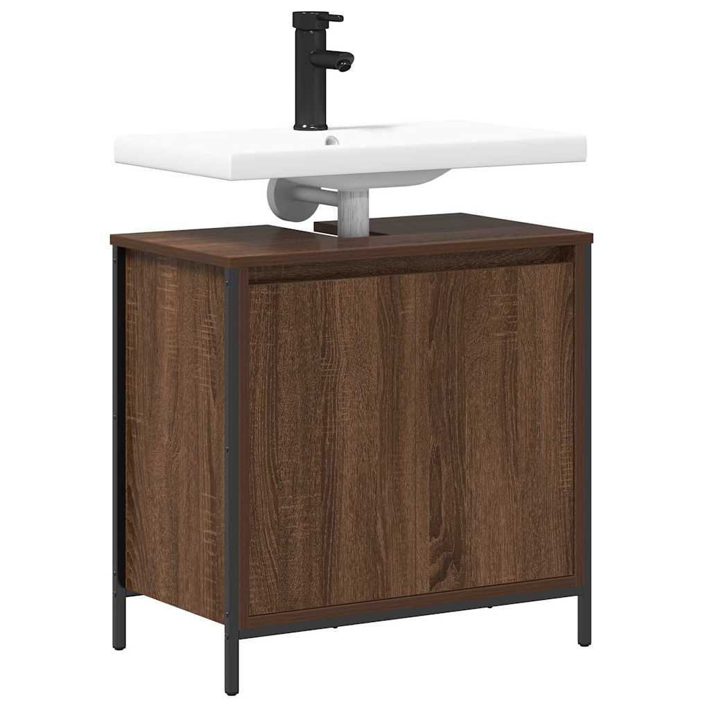 Mobile Lavabo da Bagno Rovere Marrone 60x34,5x60 cm