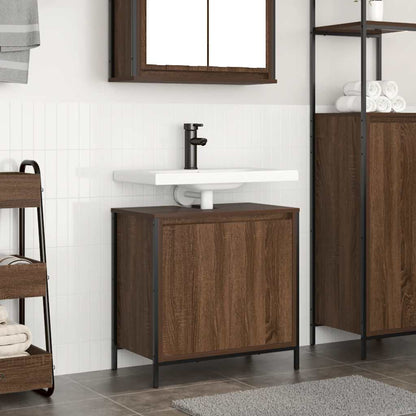 Mobile Lavabo da Bagno Rovere Marrone 60x34,5x60 cm
