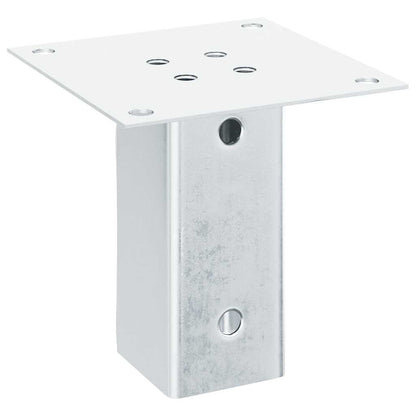 Basi per Pali Quadrate 12 pz Argento 71x71 mm Acciaio Zincato