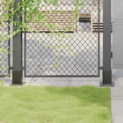 Basi per Pali Quadrati 4 pz 81x81 mm Acciaio Verniciato Polvere