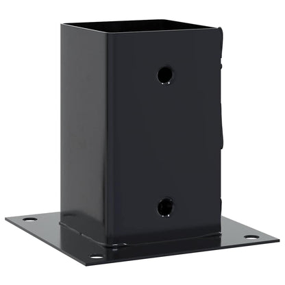Basi per Pali Quadrati 12 pz 81x81mm Acciaio Verniciato Polvere