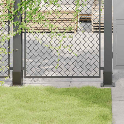 Basi per Pali Quadrati 12 pz 81x81mm Acciaio Verniciato Polvere