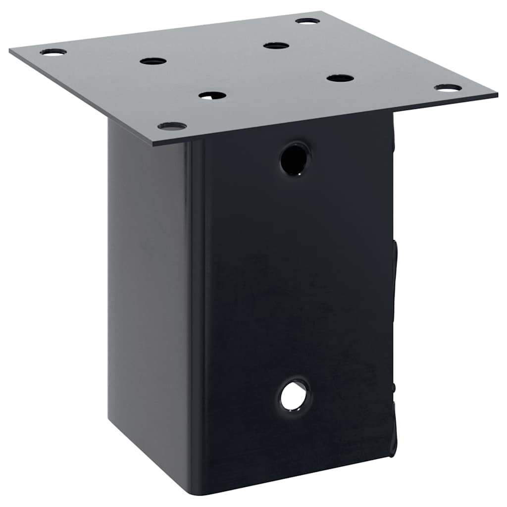 Basi per Pali Quadrati 4 pz 91x91 mm Acciaio Verniciato Polvere