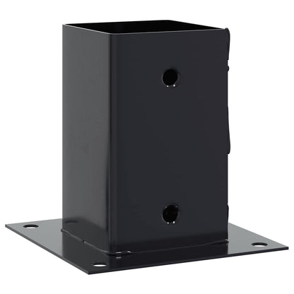 Basi per Pali Quadrati 12 pz 91x91mm Acciaio Verniciato Polvere