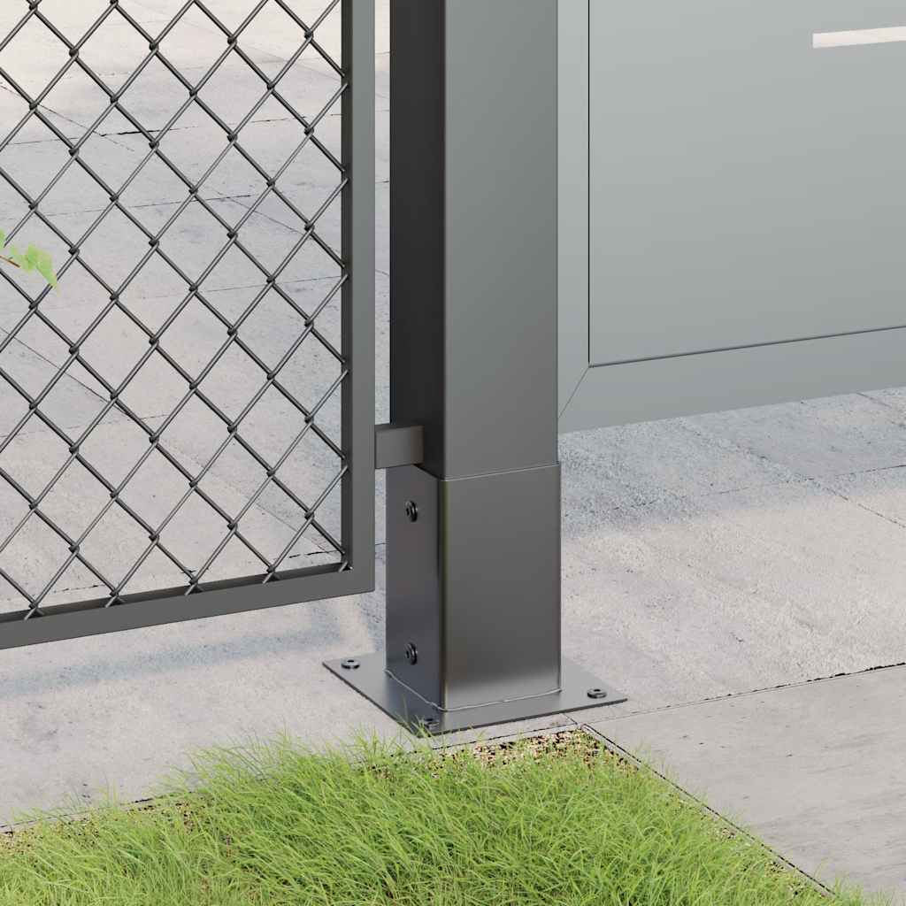 Basi per Pali Quadrati 12 pz 91x91mm Acciaio Verniciato Polvere