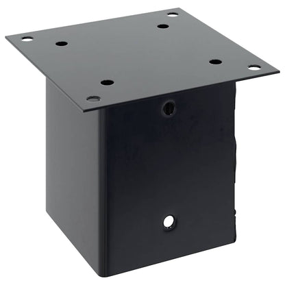 Basi per Pali Quadrati 4pz 121x121mm Acciaio Verniciato Polvere
