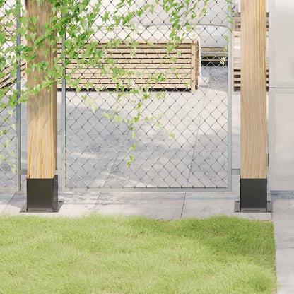 Basi Pali Quadrati 12 pz 121x121 mm Acciaio Verniciato Polvere