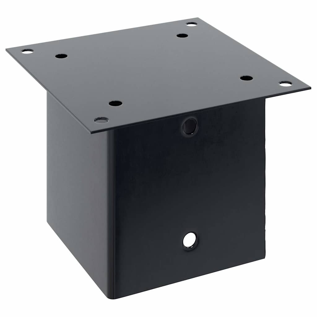 Basi Pali Quadrati 12 pz 141x141 mm Acciaio Verniciato Polvere