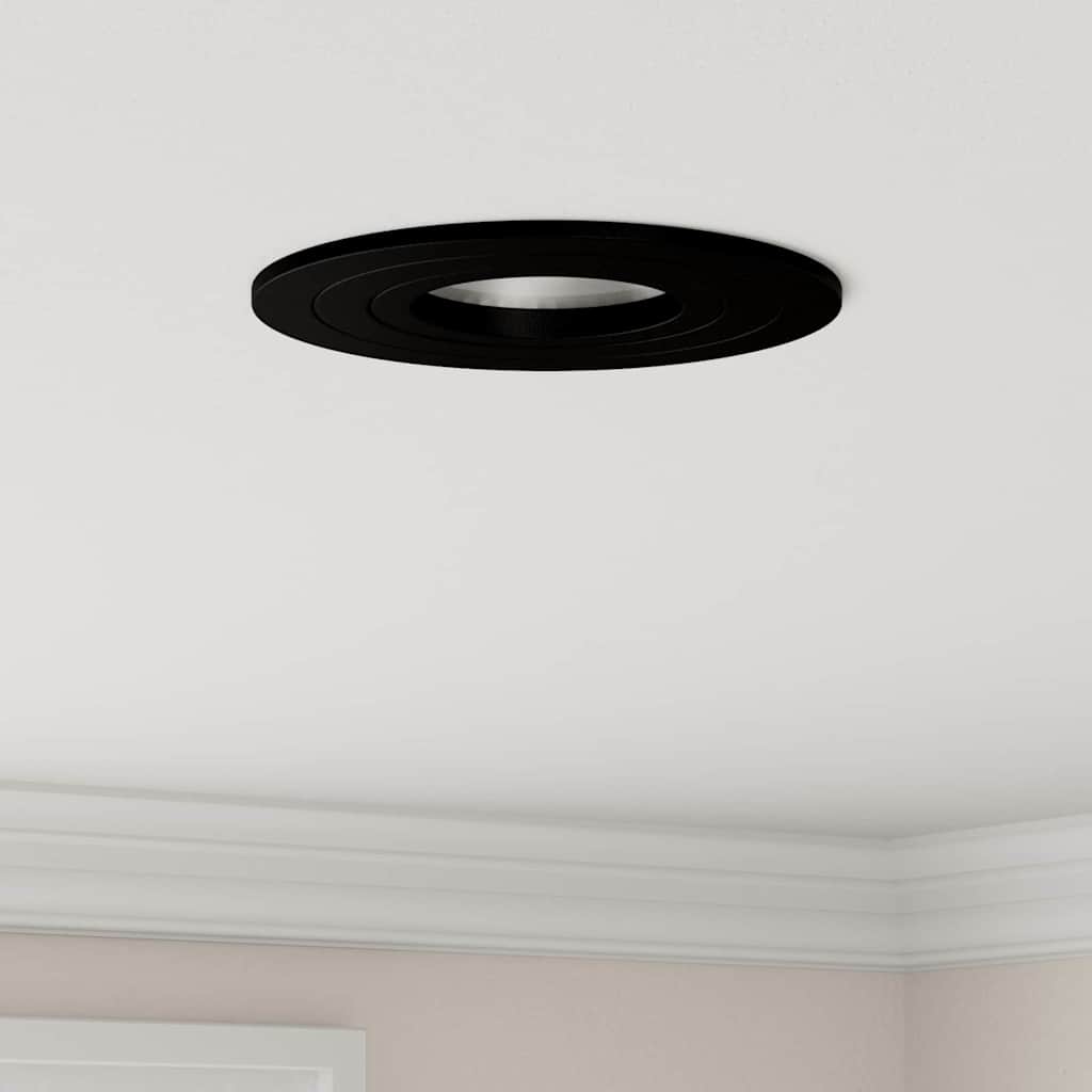 Spotlight 12 pcs Nero 9 x 9 x 2 cm Alluminio