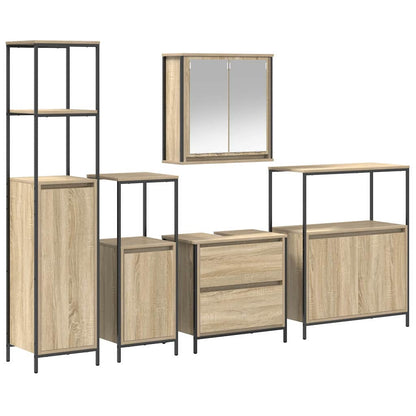 Set di mobili per il bagno 5 pcs Beige 76.5 x 35 x 95 cm