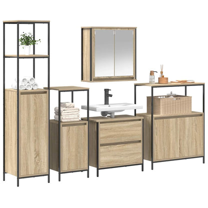Set di mobili per il bagno 5 pcs Beige 76.5 x 35 x 95 cm