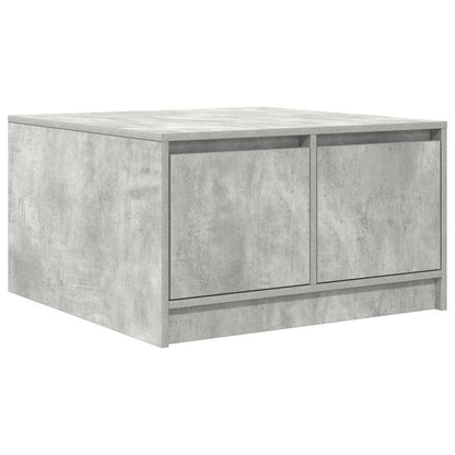 Tavolino da Salotto con Cassetti Grigio Cemento 70,5x70x40 cm
