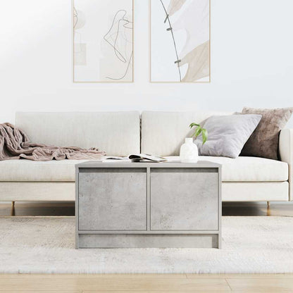 Tavolino da Salotto con Cassetti Grigio Cemento 70,5x70x40 cm