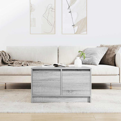Tavolino da Salotto con Cassetti Grigio Sonoma 70,5x70x40 cm