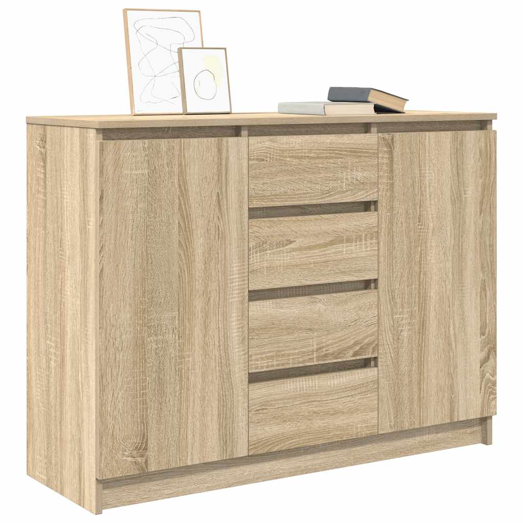 Credenza con Cassetti Rovere Sonoma 100,5x35x76cm in Truciolato