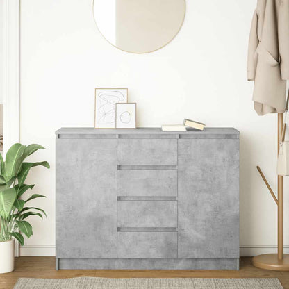 Credenza con Cassetti Grigio Cemento 100,5x35x76 cm Truciolato
