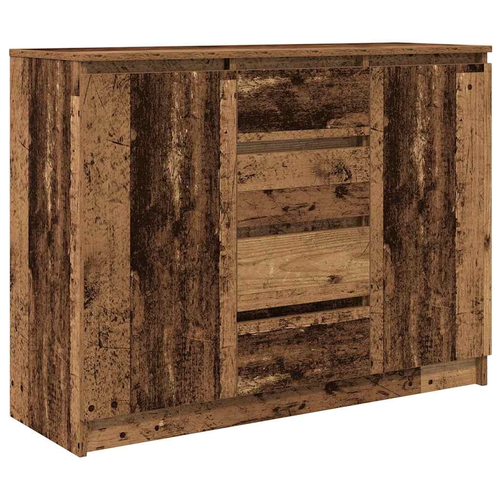 Credenza con Cassetti Legno Antico 100,5x35x76 cm in Truciolato
