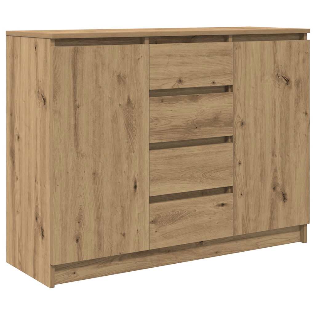 Credenza con Cassetti Rovere Artigianale 100,5x35x76 cm