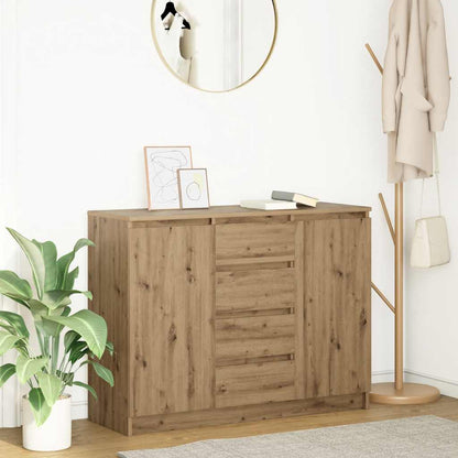 Credenza con Cassetti Rovere Artigianale 100,5x35x76 cm