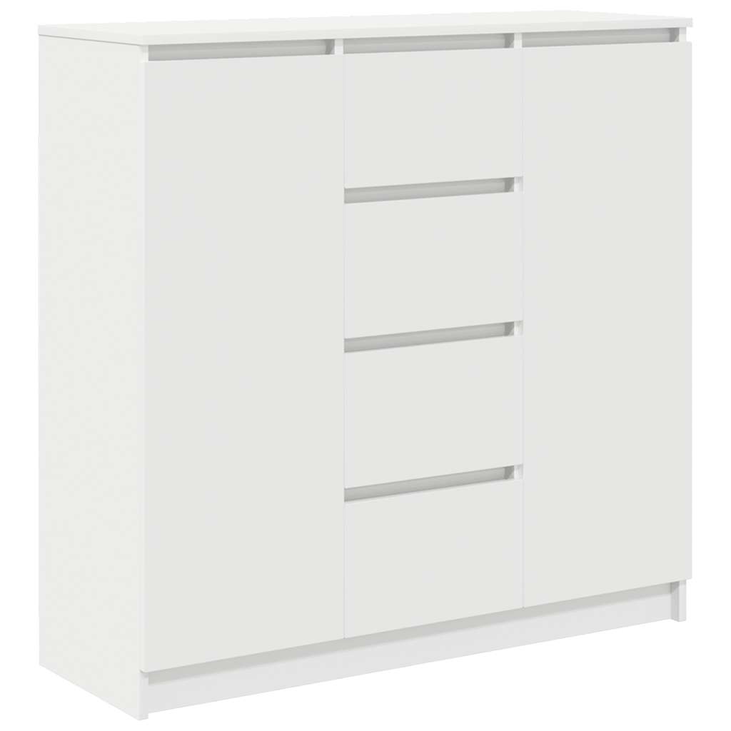 Credenza con Cassetti Bianco 100,5x35x98,5 cm Legno Multistrato