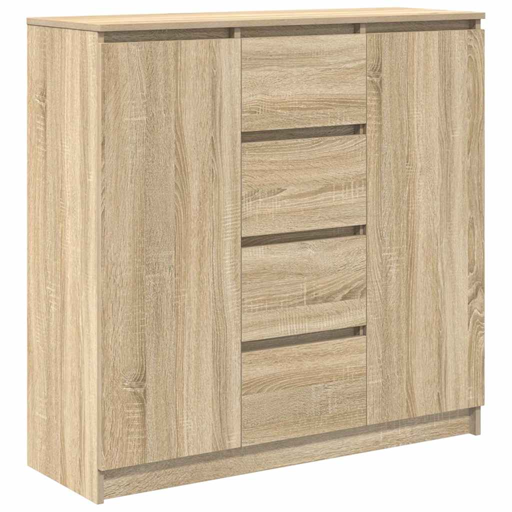 Credenza con Cassetti Rovere Sonoma 100,5x35x98,5 cm Truciolato