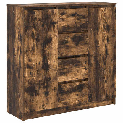 Credenza con Cassetti Rovere Fumo 100,5x35x98,5cm in Truciolato