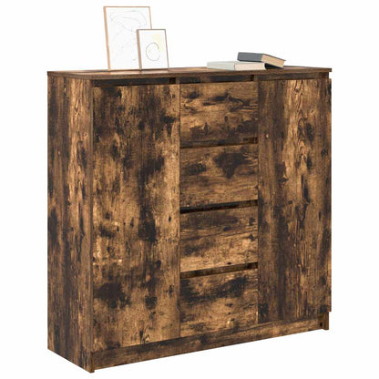 Credenza con Cassetti Rovere Fumo 100,5x35x98,5cm in Truciolato