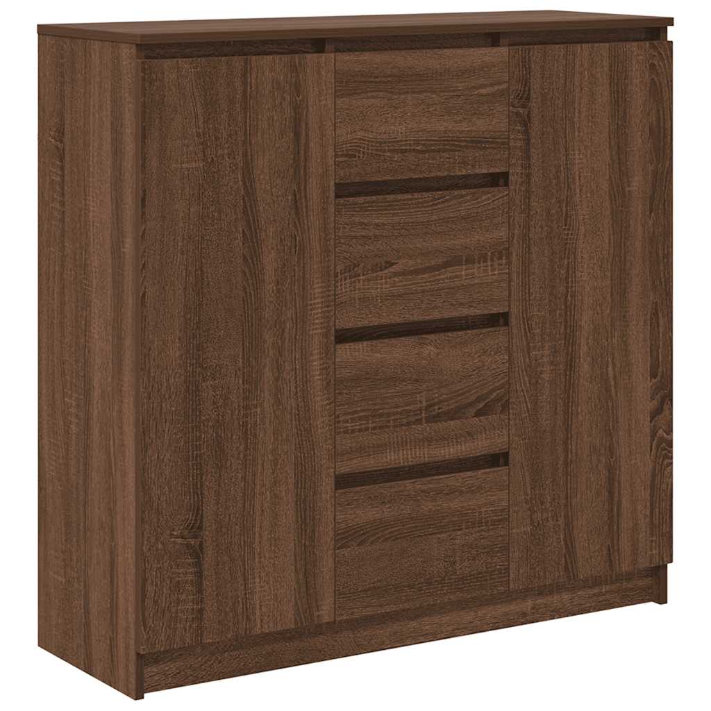 Credenza con Cassetti Rovere Marrone 100,5x35x98,5cm Truciolato