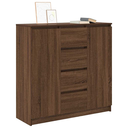 Credenza con Cassetti Rovere Marrone 100,5x35x98,5cm Truciolato