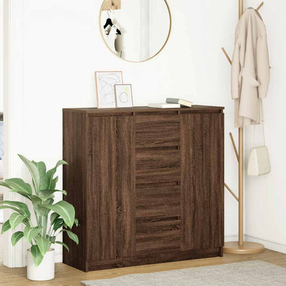 Credenza con Cassetti Rovere Marrone 100,5x35x98,5cm Truciolato