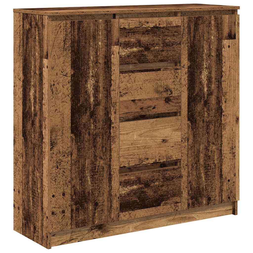 Credenza con Cassetti Legno Antico 100,5x35x98,5 cm Truciolato