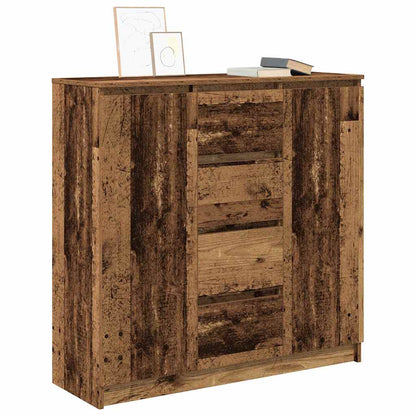 Credenza con Cassetti Legno Antico 100,5x35x98,5 cm Truciolato
