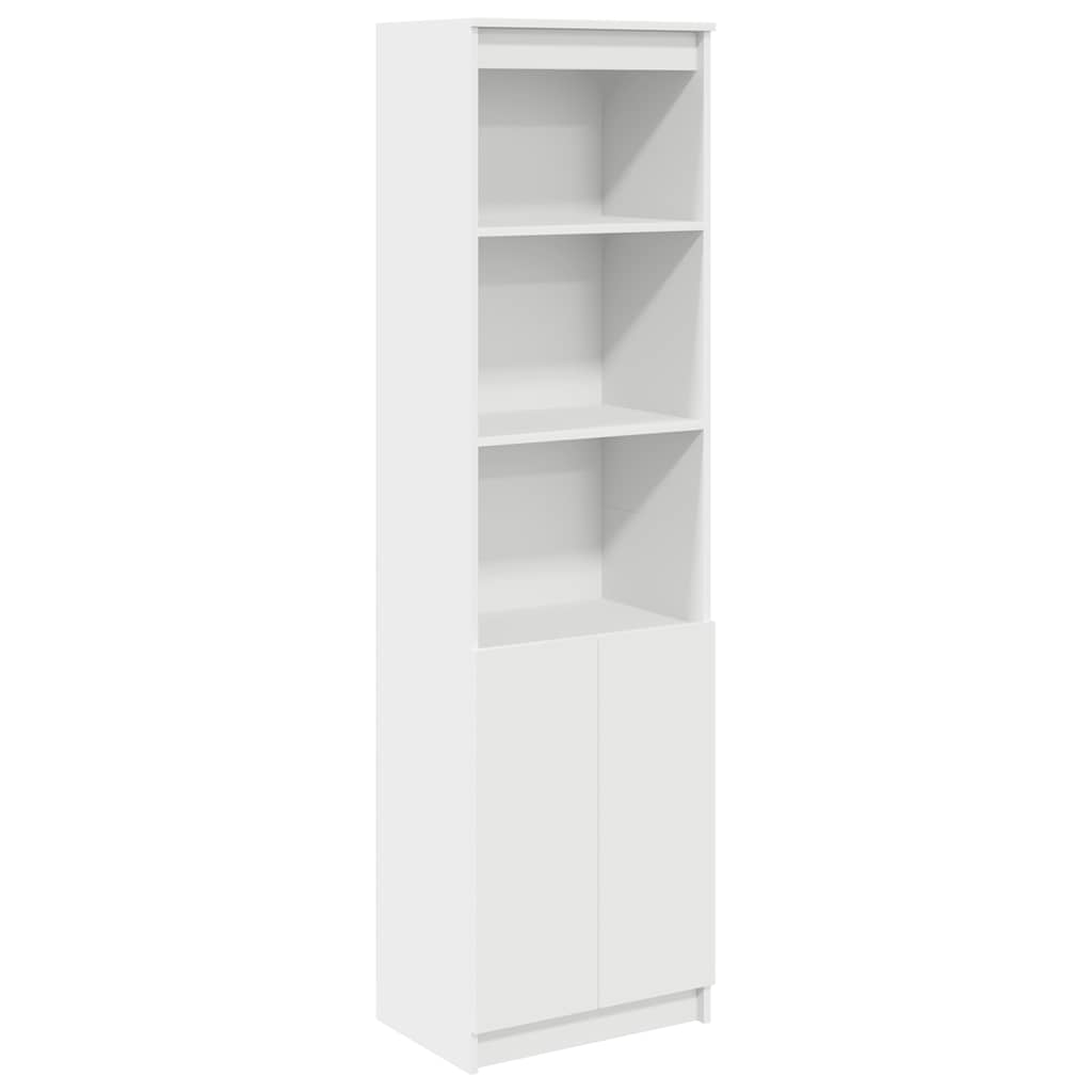 Credenza Bianca 50x35x180 cm in Legno Multistrato