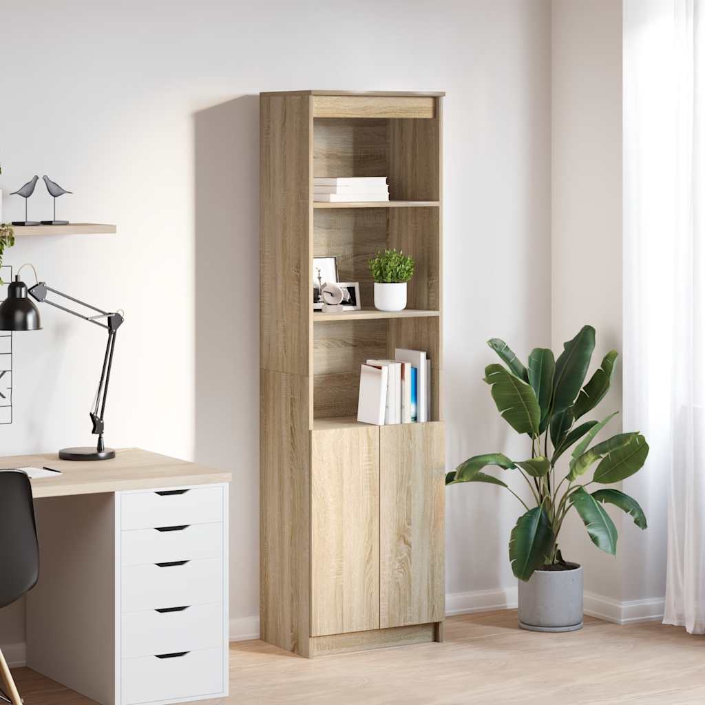 Credenza Rovere Sonoma 50x35x180 cm in Legno Multistrato