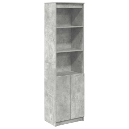 Credenza Grigio Cemento 50x35x180 cm in Legno Multistrato
