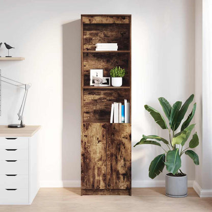 Credenza Rovere Fumo 50x35x180 cm in Legno Multistrato