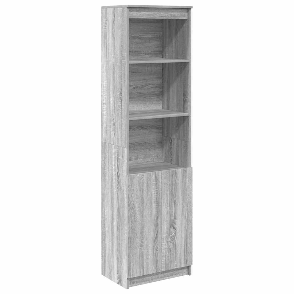 Credenza Grigio Sonoma 50x35x180 cm in Legno Multistrato