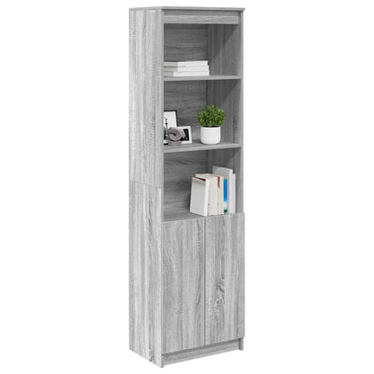 Credenza Grigio Sonoma 50x35x180 cm in Legno Multistrato