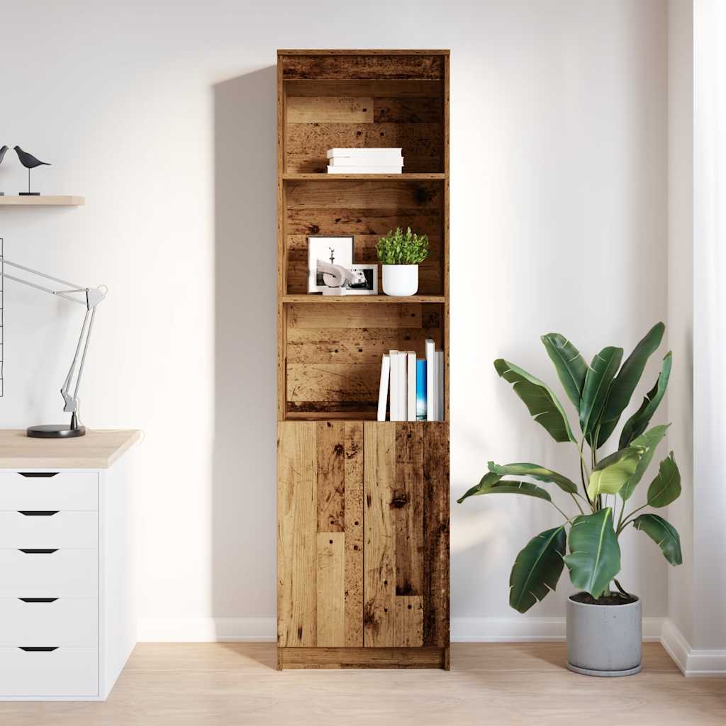Credenza Legno Antico 50x35x180 cm in Legno Multistrato
