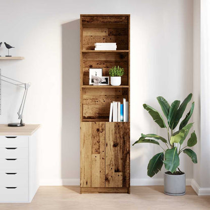 Credenza Legno Antico 50x35x180 cm in Legno Multistrato