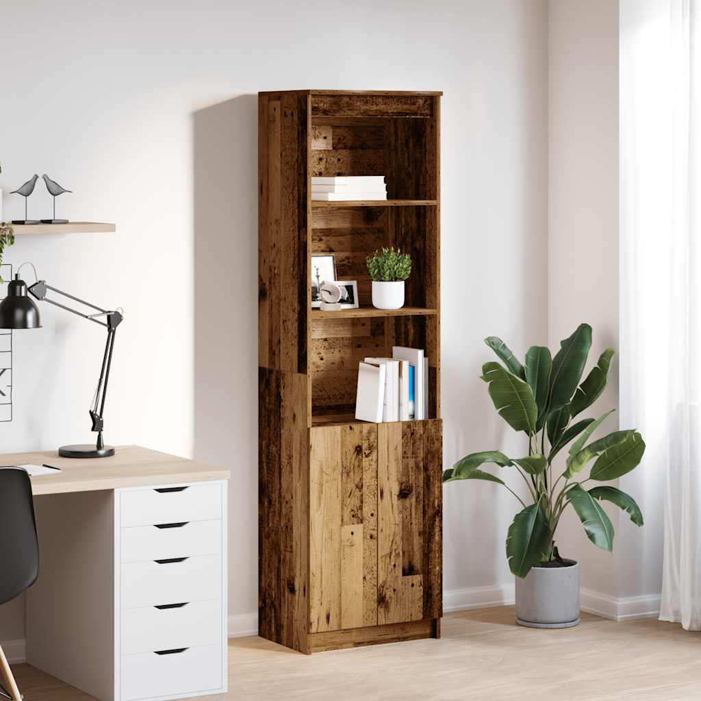 Credenza Legno Antico 50x35x180 cm in Legno Multistrato