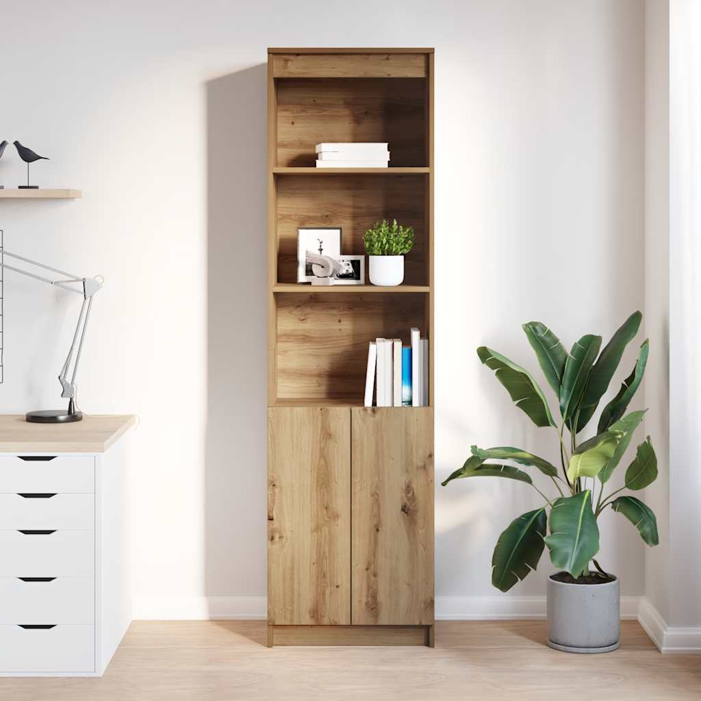 Credenza Rovere Artigianale 50x35x180 cm in Legno Multistrato